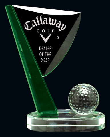 Palm Aire Clear Optic Crystal Golf Award